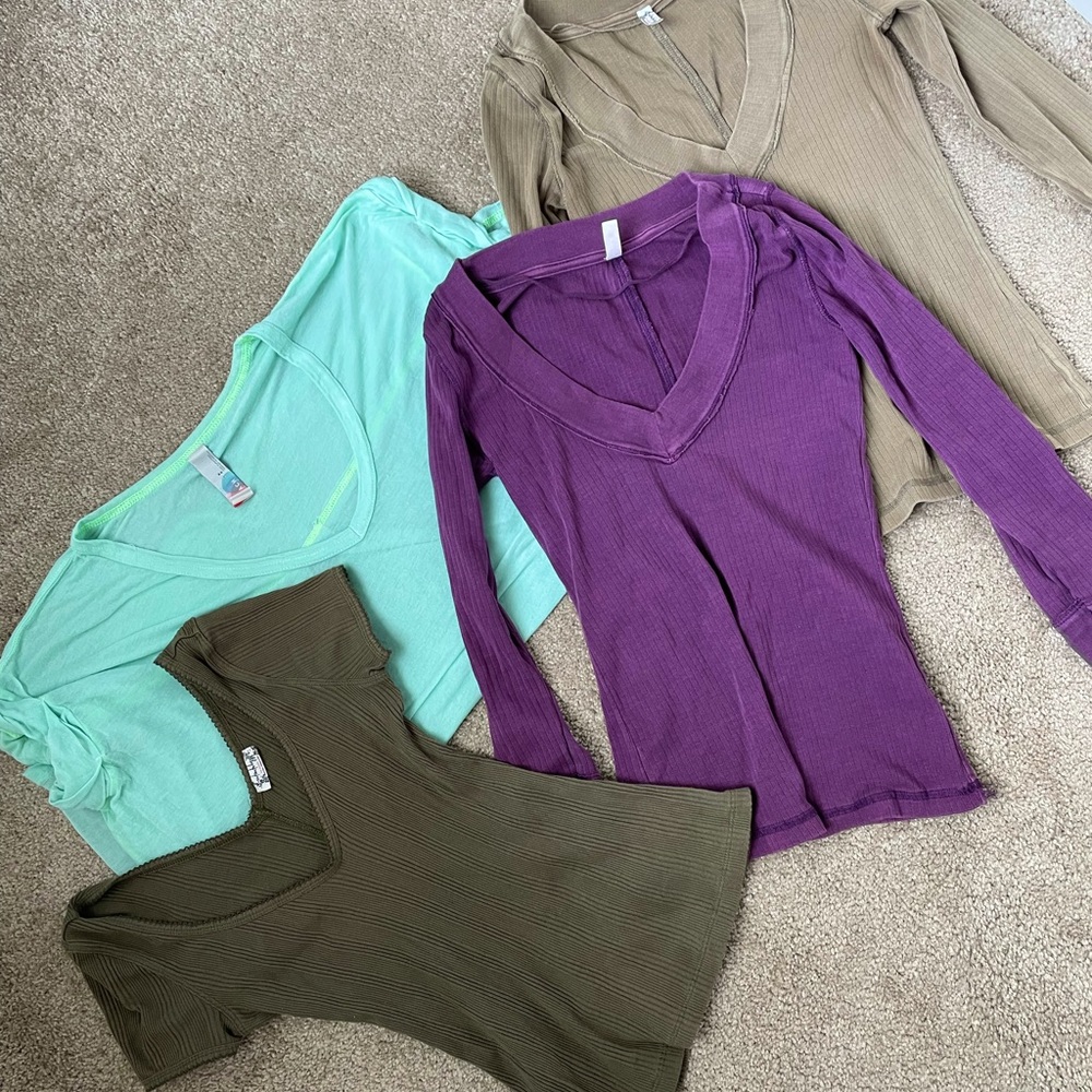 Free People Basic Tees/Shirt lot x4